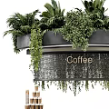 Modern Bar Cafe Front Desk 3d model