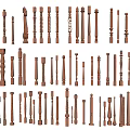 Wooden Decorative Balusters With Various Designs And Home Staircase Applications