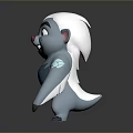 Game Movie Character Cute Blue Cartoon With White Head Red Nose Smiling Expression