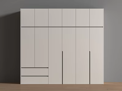 Modern Minimalist Wardrobe Modern Minimalist Wardrobe Modern Wardrobe Flat Door Wardrobe to Top Wardrobe 3d model