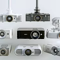 Modern Projector Projection Curtain Projector Combination 3d model