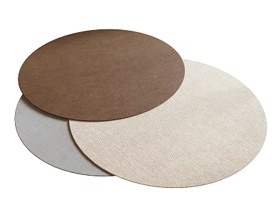 Three Round Rugs In Different Neutral Tones 3d model