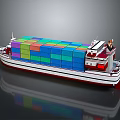 Vibrant Container Ship With Multicolored Cargo Containers And Red White Hull For Maritime Transport
