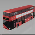 Red Double Decker Bus With Upper And Lower Decks And Modern Exterior Design