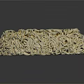 Dry Uncooked Instant Noodles With Round Shape And Coiled Texture 3d model