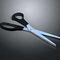 Sharp Metal Scissors with Black Handles and Silver Blades for Home Office and Craft Projects