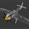 Gray Passenger Aircraft Model With Yellow Propeller Alpha 160 Marking And Wing Badges