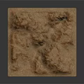 Garden Landscape Design With Square Shaped Brown Textured Mountain Like Terrain