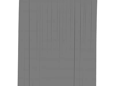 Gray Vertical Striped Fabric Curtain For Modern Home Interior Decoration 3d model