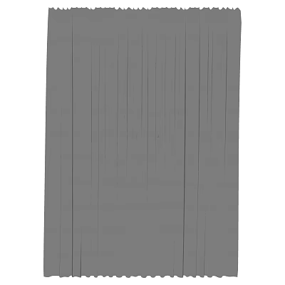 Gray Vertical Striped Fabric Curtain For Modern Home Interior Decoration 3d model