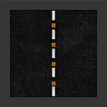 A Row Of Orange And White Speed Bumps On Black Road Surface