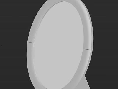White Oval Mirror With Modern Stand And Elegant Design For Home Decor 3d model