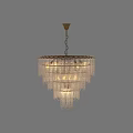 Elegant Modern Chandelier With Transparent Glass Pendant Pieces For Interior Decor