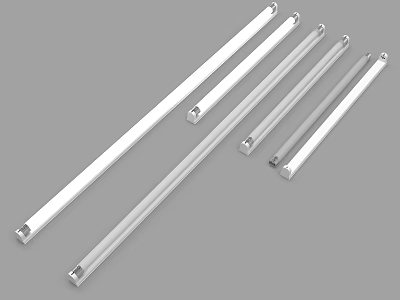 Modern Linear LED Chandeliers In White Sleek Design For Interior Lighting 3d model
