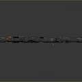 Futuristic Tactical Rifle With Camouflage Pattern Neon Red Green Lights Mechanical Structure And Modern Design