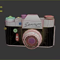 Vintage Senum SM Camera With Classic Retro Design And Purple Lens