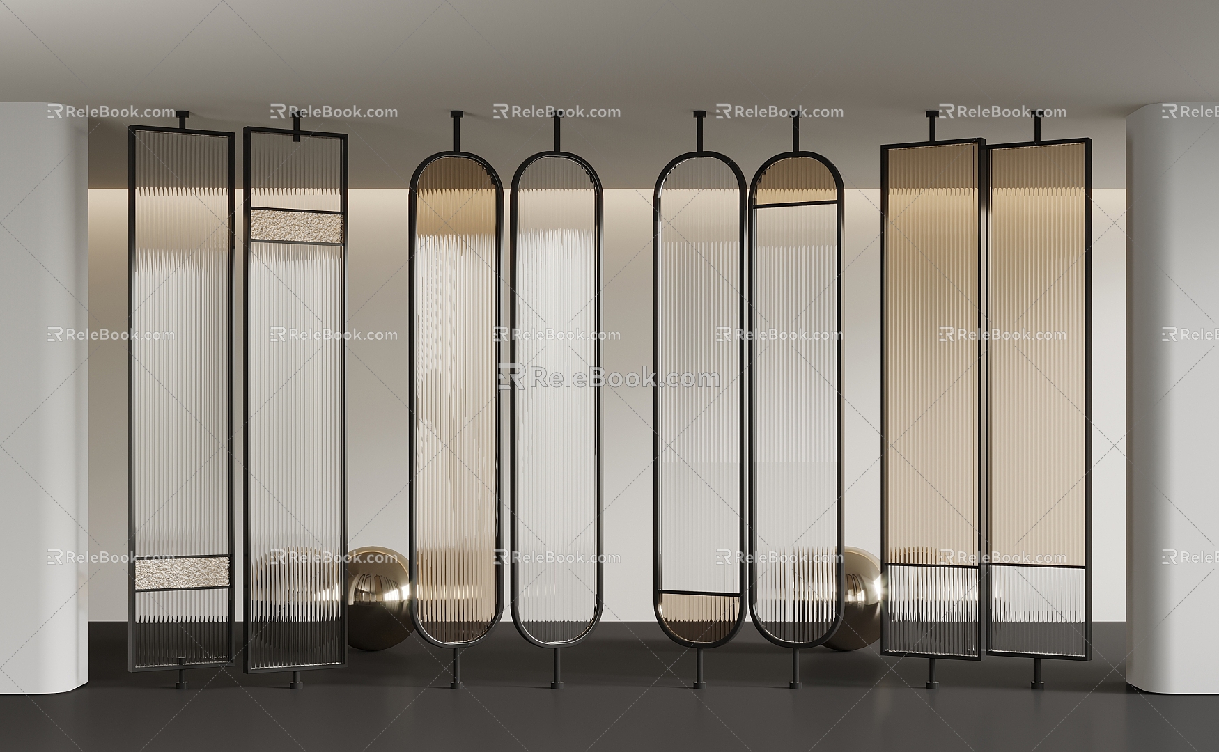 Glass partition 3d model