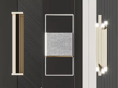 Modern Stylish Wall Lamp With Sleek Metal Frame And Geometric Design For Interior Walls 3d model