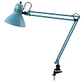 Blue Adjustable Desk Lamp With Flexible Arm And Stable Base For Home Office