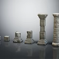 Different Styles Of Stone Columns With Various Sizes And Architectural Details
