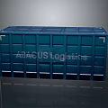 Blue Storage Box Featuring ABACUS Logistics Label For Home Organization