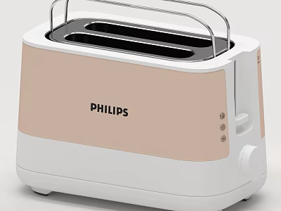 Philips Pink And White Two Slice Toaster Essential Kitchen Appliance For Home 3d model