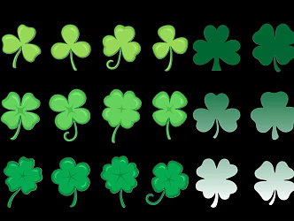 Four-leaf clover silhouette 3d model