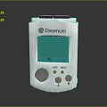 Dreamcast Handheld Electronic Device With Green Screen Sleep Mode A B Buttons And Control Knob