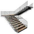 Modern Staircase Design With Glass Railing And Wooden Treads For Contemporary Spaces