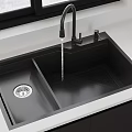 Modern sink vegetable basin faucet 3d model