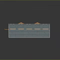 Two Modern Industrial Buildings With Arch Roofs Orange Skylights And Metal Glass Structure