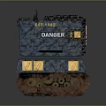Tracked Military Vehicle With Camouflage Paint Eagle Wing Logo And Muddy Tracks