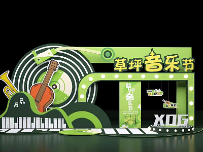 Music Festival Interactive Pin 3d model