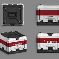 Two Hardware Tools Storage Cases in Red and White Design by CASO for Durable Use 3d model