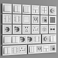 Assorted Electrical Switches And Sockets In White Black Beige With Functional Designs