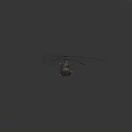 Realistic Military Transport Helicopter 3D Model With Dual Rotors And Camouflage Paint