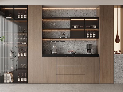 Modern Italian Glass Wine Cabinet model