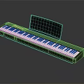 CASIO Electronic Keyboard With Black Body White Keys And Music Stand
