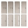 Modern Style Hinged Doors With Various Designs Neutral Color And Wooden Finish