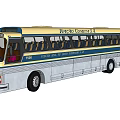 Vintage Style Yellow And Silver Mountain View Transit System Bus With Classic Design Elements