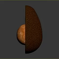 Fresh Halved Avocado with Green Flesh and Orange Pit Close Up