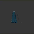 Fashionable Blue Bag with Decorative Golden Rivets and Blue Carrying Strap