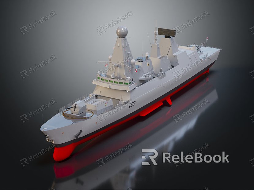 modern warship ship warship model