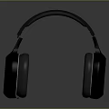 Black Over Ear Headphones With Sleek Modern Design And Glossy Finish