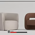 Modern Poliform Single Sofa 3d model