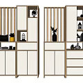 Nordic Shoe Cabinet Entrance Shoe Cabinet Partition 3d model
