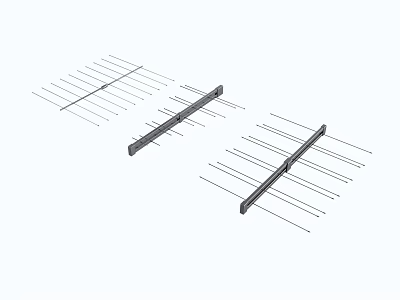 Public Facility Outdoor Metal Clothes Drying Racks With Multiple Horizontal Bars 3d model