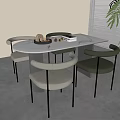 Modern Dining Table and Chair Alien 3d model