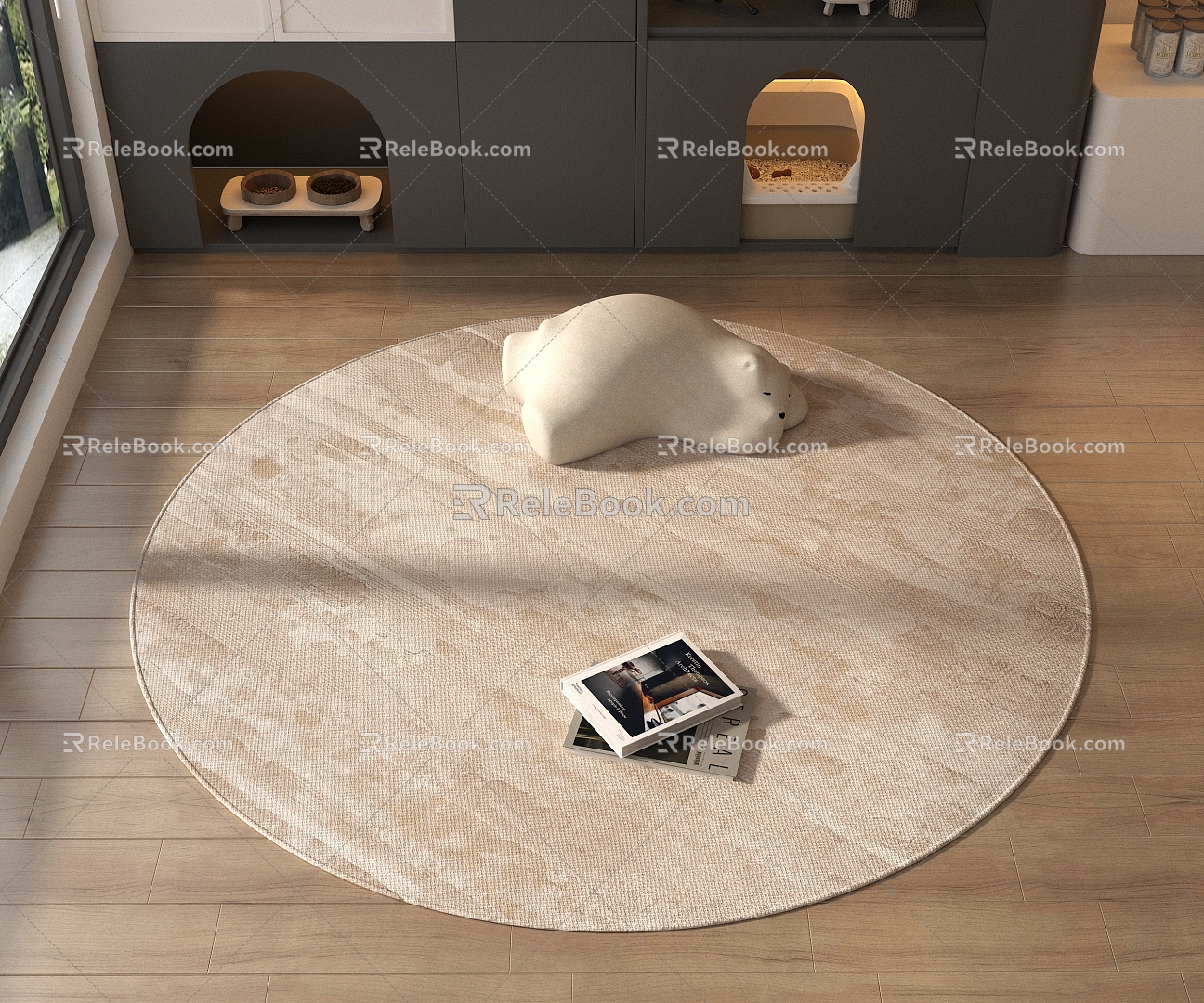 Round carpet 3d model