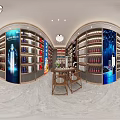 Modern Tobacco And Alcohol Store Interior With Shelves Wines And Display Counters